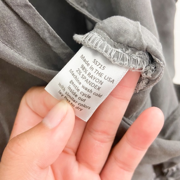 River + Sky grey short sleeve tie waist jumpsuit - Picture 8 of 9